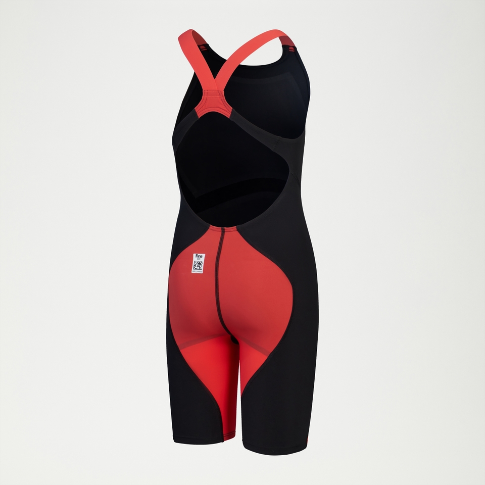 Girls Fastskin Junior LZR Ignite Kneeskin Black/Red