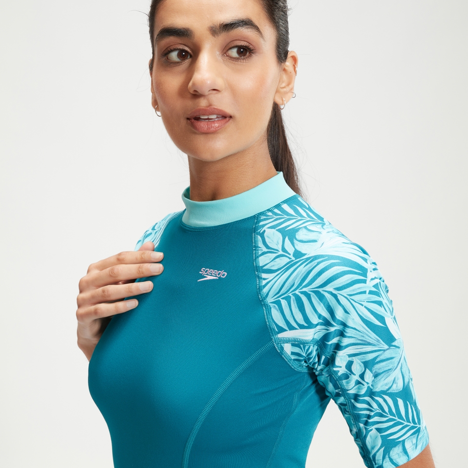 Women's Printed Short Sleeve Rash Top