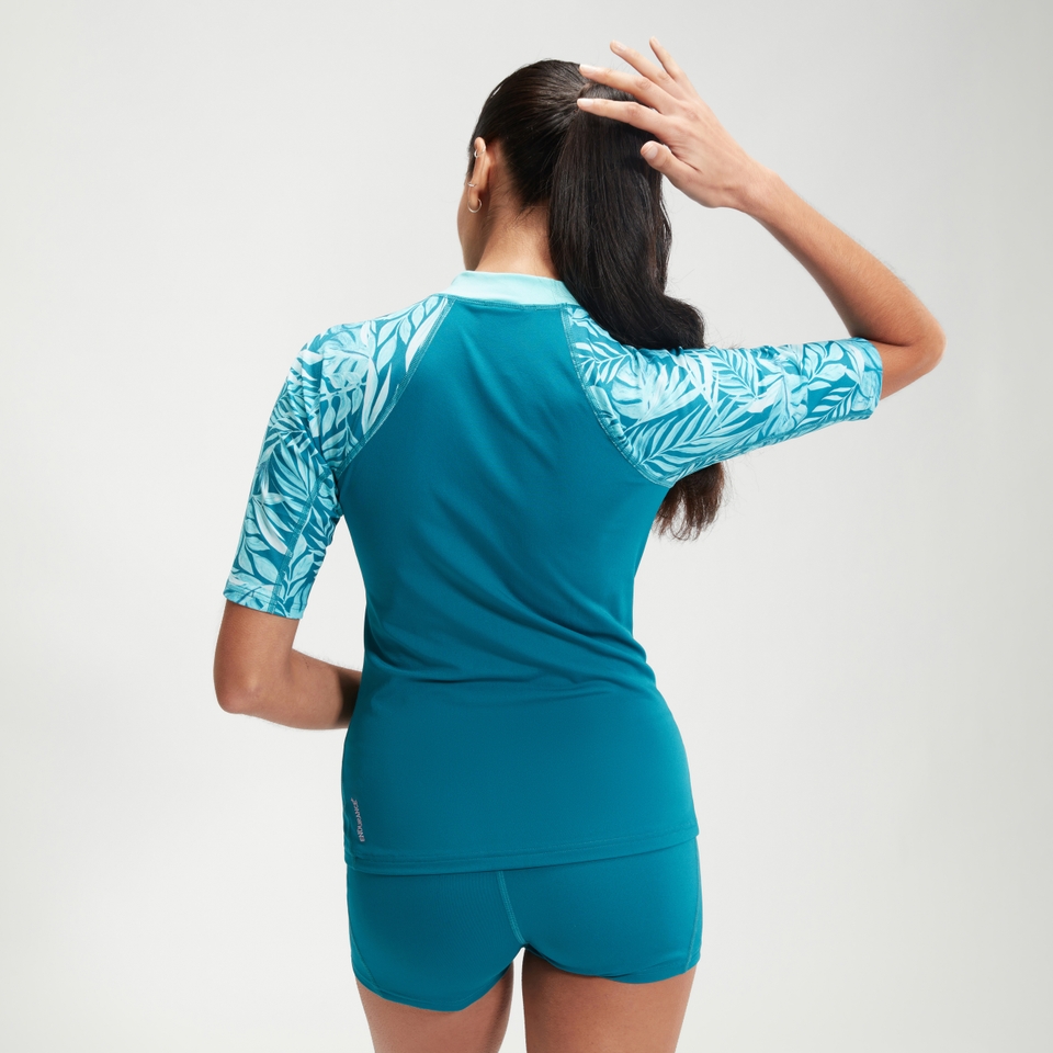 Women's Printed Short Sleeve Rash Top