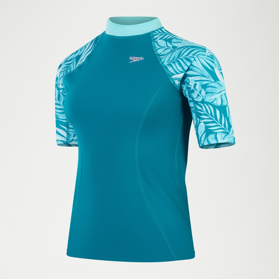 Women's Printed Short Sleeve Rash Top