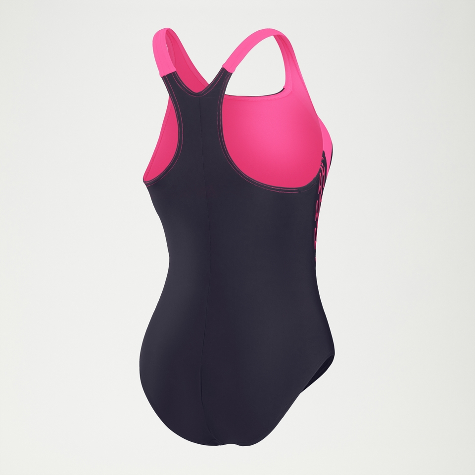Women's Hyperboom Racerback Swimsuit Navy/Pink