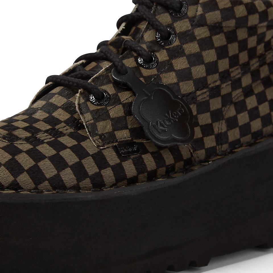 Adult Unisex Kick Hi Platform Leather Black/Khaki