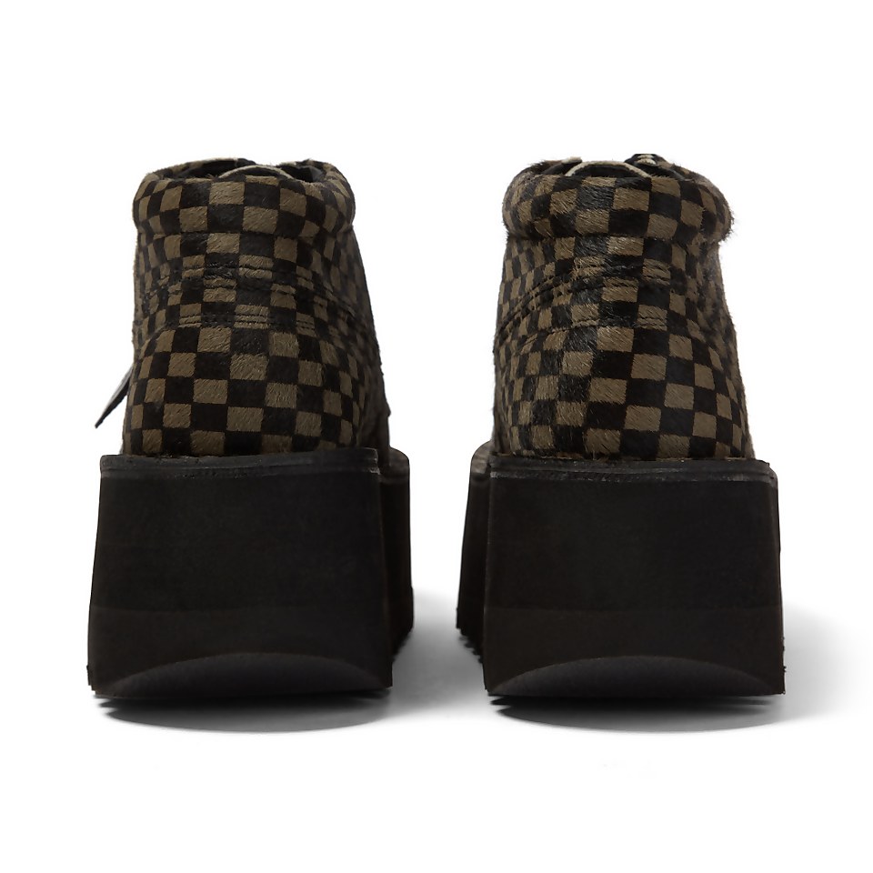 Adult Unisex Kick Hi Platform Leather Black/Khaki