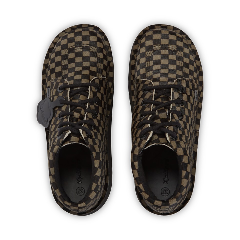 Adult Unisex Kick Hi Platform Leather Black/Khaki