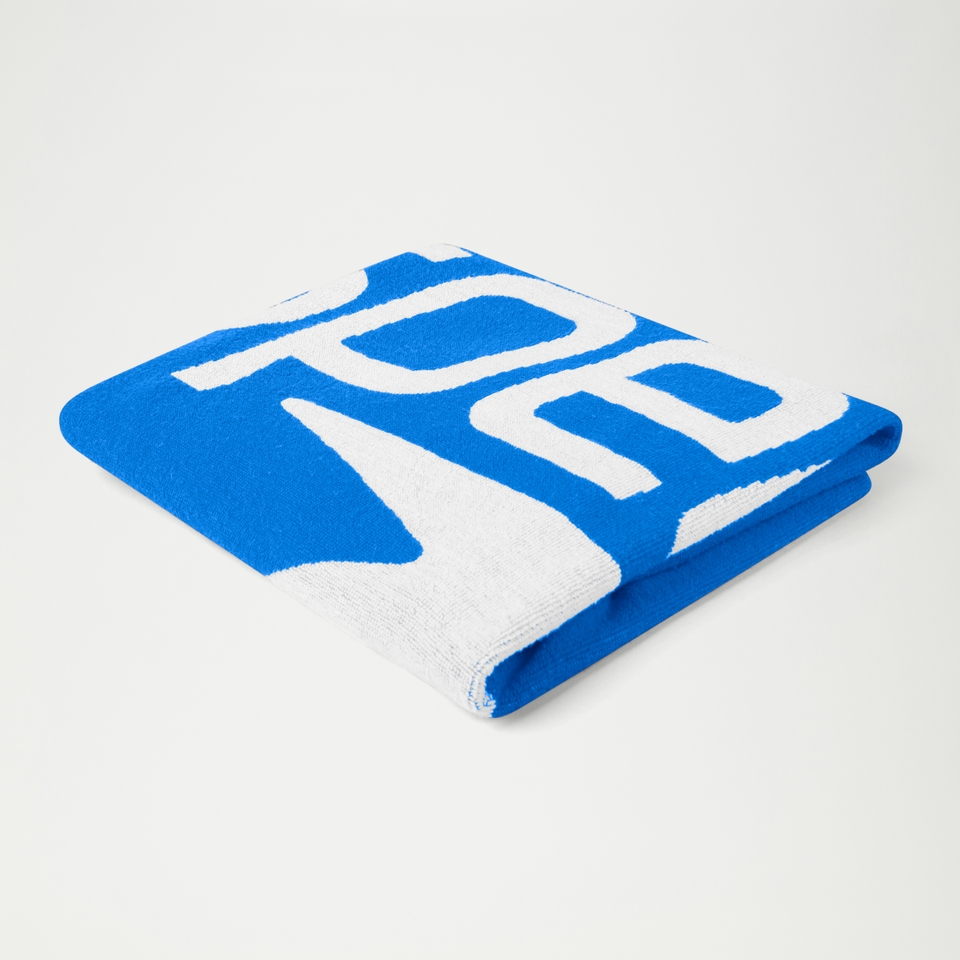 Speedo Logo Towel Blue/White