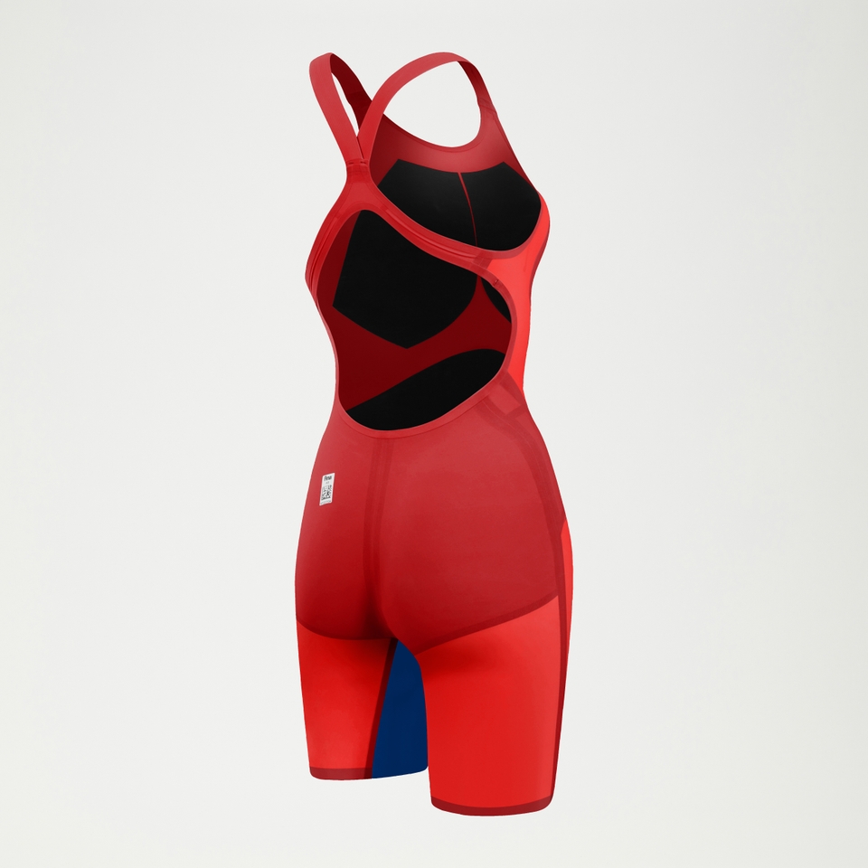 Women's Fastskin LZR Pure Valor 2.0 Openback Kneeskin Red/Blue