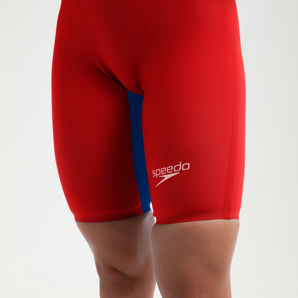 Women's Fastskin LZR Pure Valor 2.0 Openback Kneeskin Red/Blue