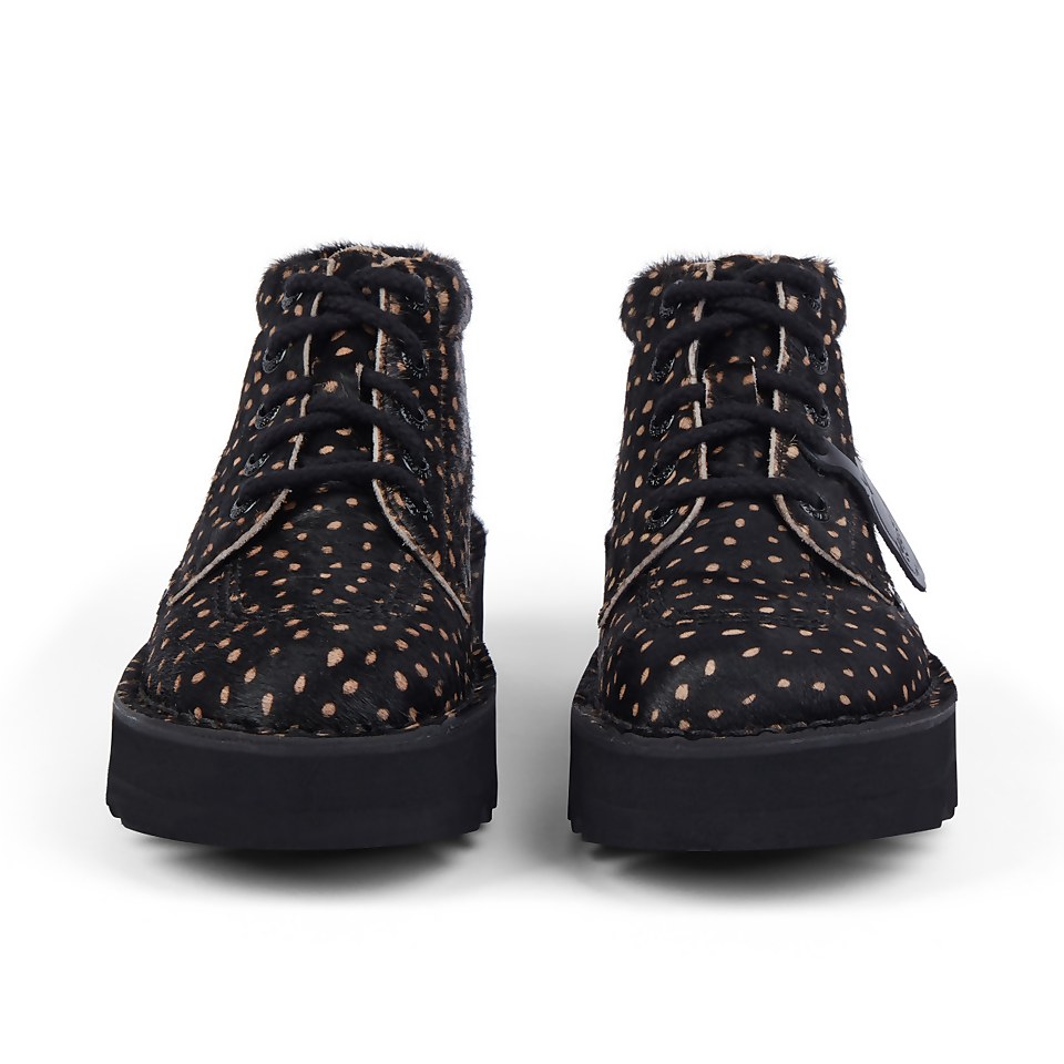 Adult Unisex Kick Hi Stack Spot Leather Black