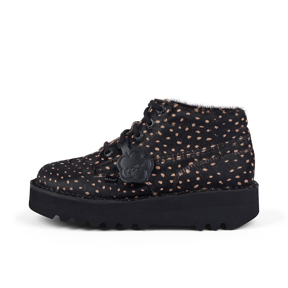 Adult Unisex Kick Hi Stack Spot Leather Black