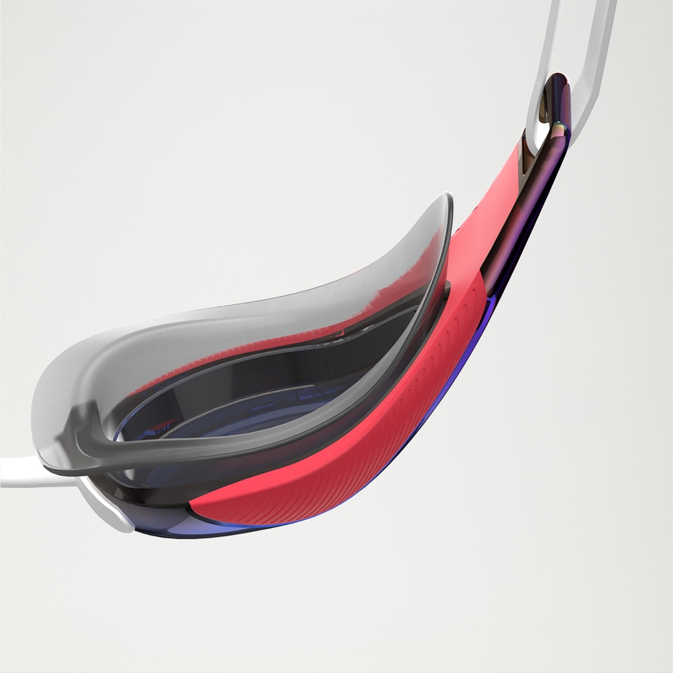 Lunettes de natation Adulte Fastskin Hyper Elite effet miroir blanc/bleu