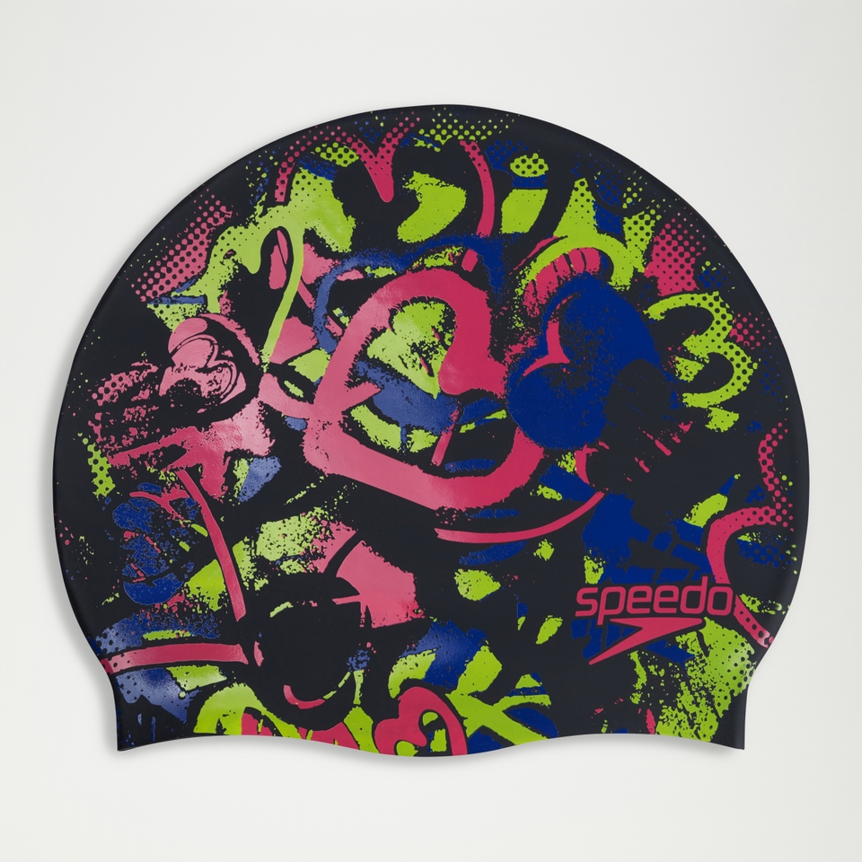 Bonnet Adulte imprimé Silicone noir/rose