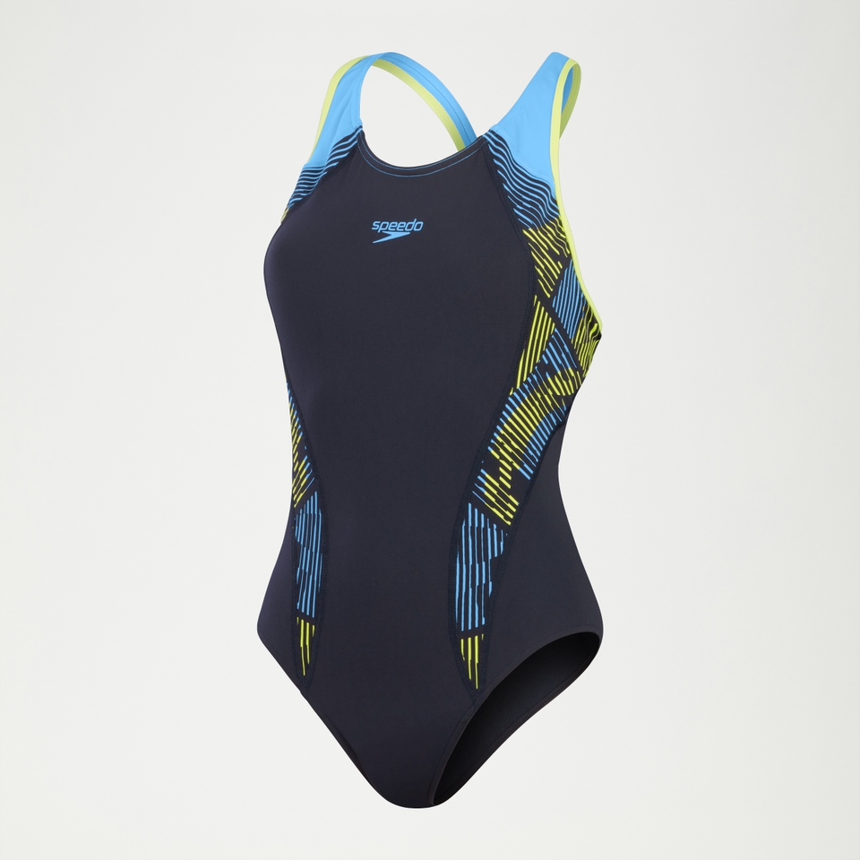 Women's Placement Laneback Swimsuit Navy/Blue