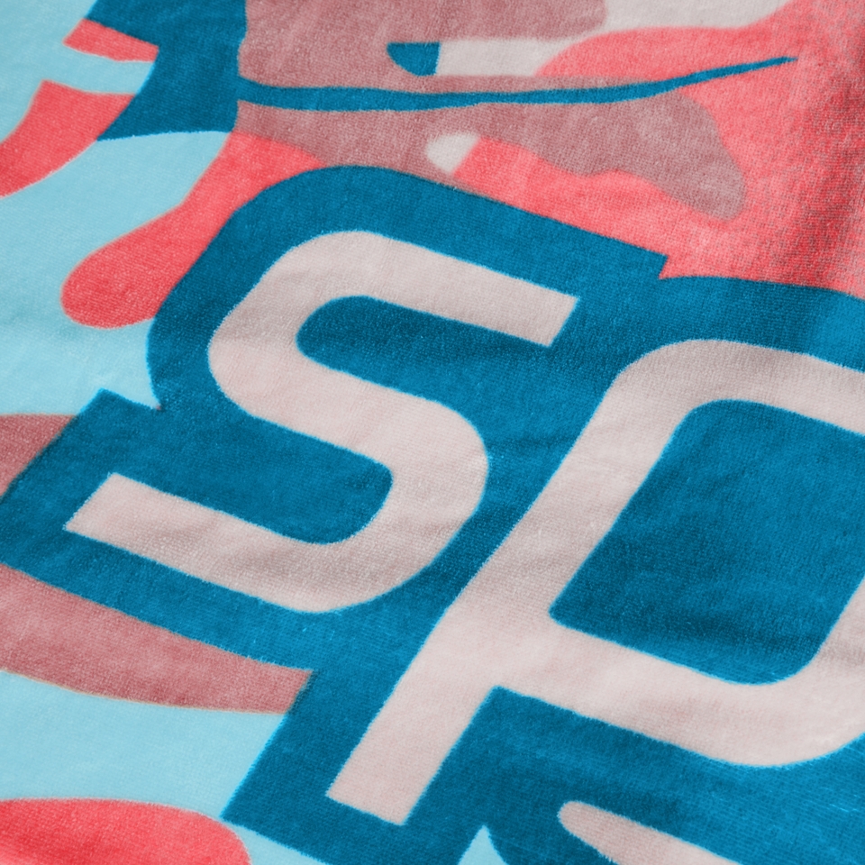 Printed Beach Towel Pink/Coral