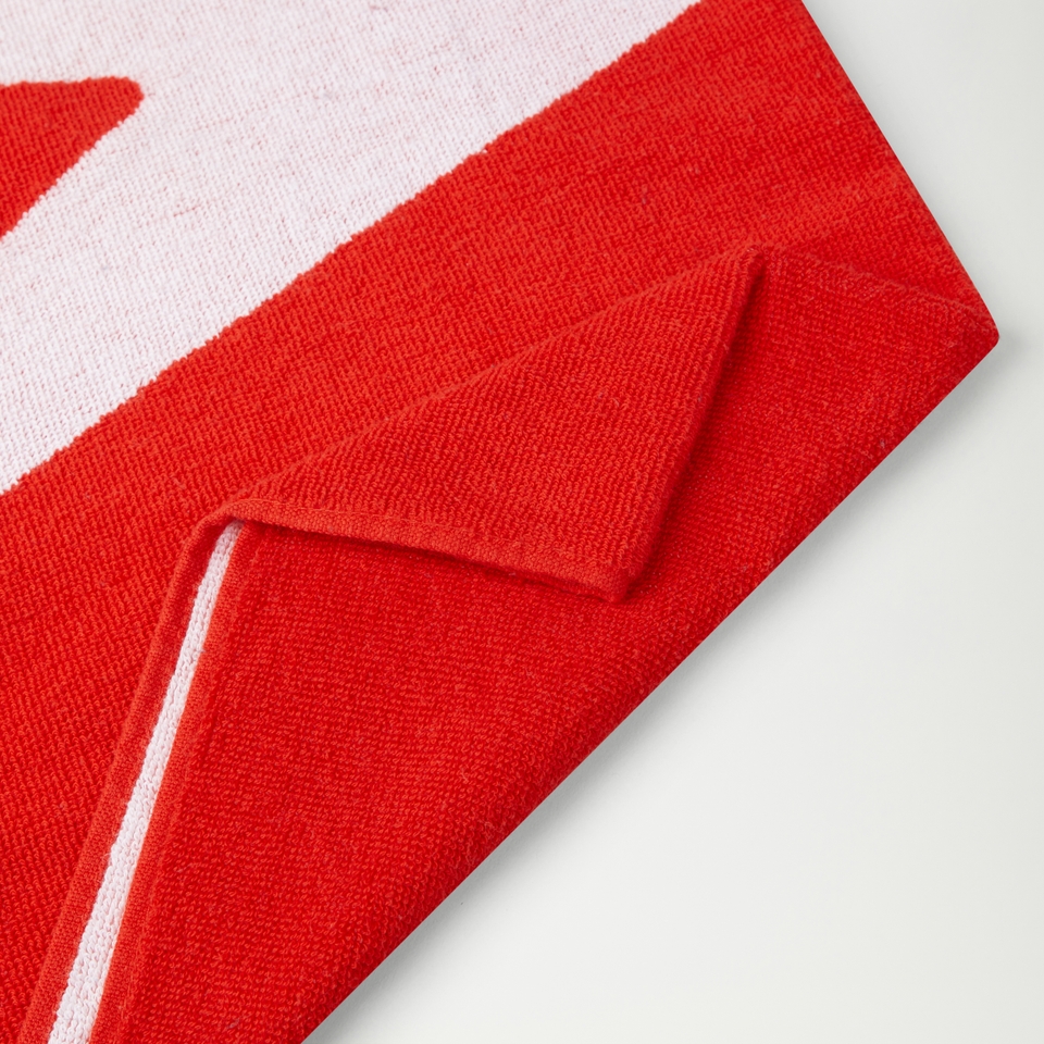 Speedo Logo Towel Red/White