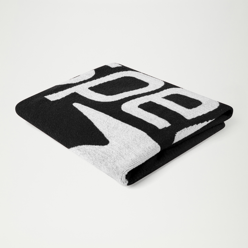 Speedo Logo Towel Black/White