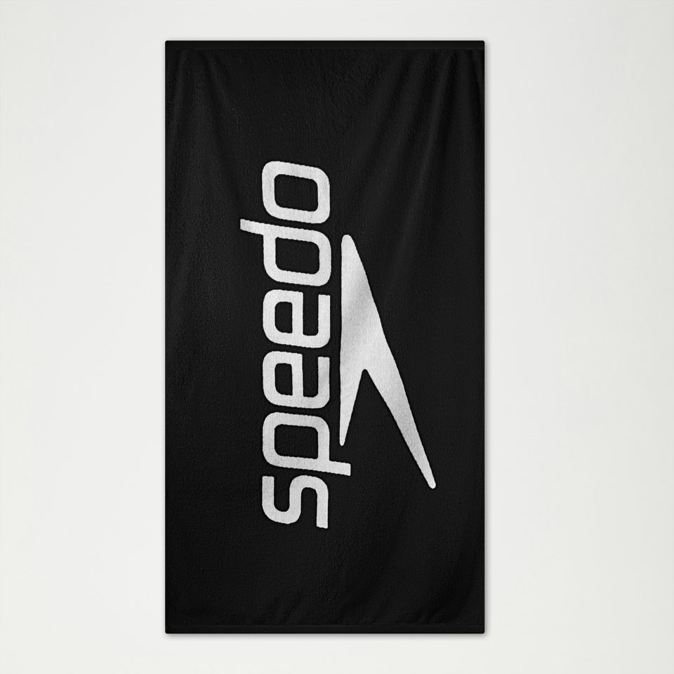 Speedo Logo Towel Black/White
