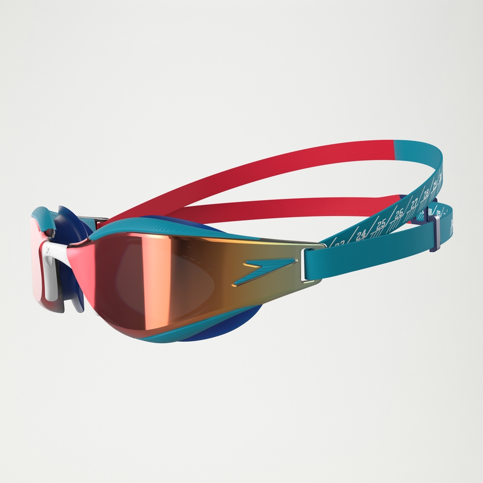 Fastskin Hyper Elite Verspiegelte Schwimmbrille für Kinder Rot/Blau