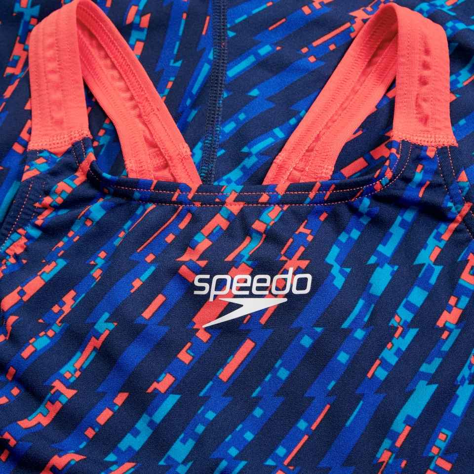 Girls Fastskin Junior Endurance+ Max Openback Kneeskin Blue/Red