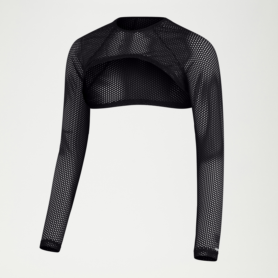 Women's Flu3nte Long Sleeve Crop Top Black