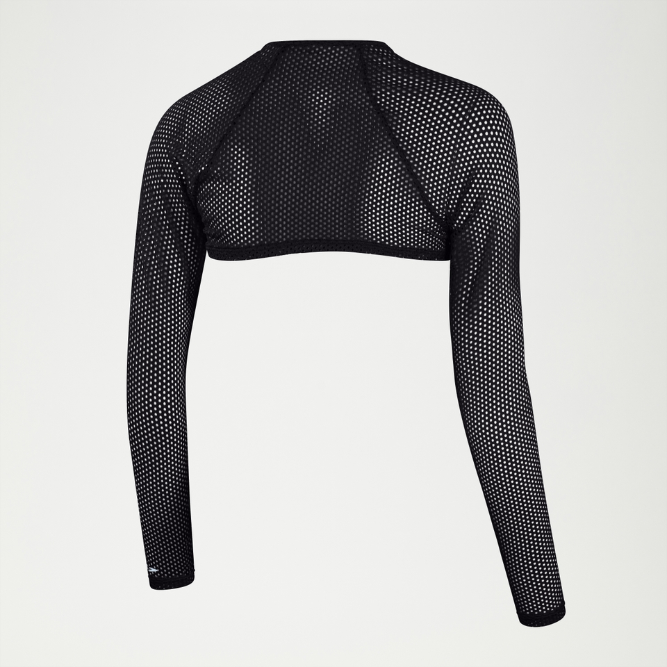 Women's Flu3nte Long Sleeve Crop Top Black