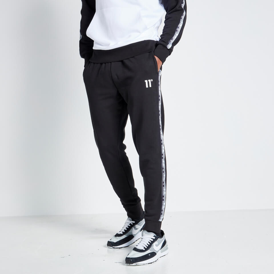 Double Taped Joggers - Black | 11 Degrees
