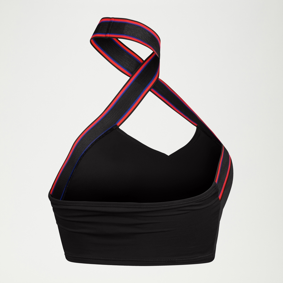 Women's Flu3nte Halter Crop Top Black