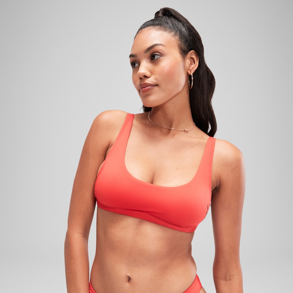 Rotes FLU3NTE Solid Convertible Bikinioberteil