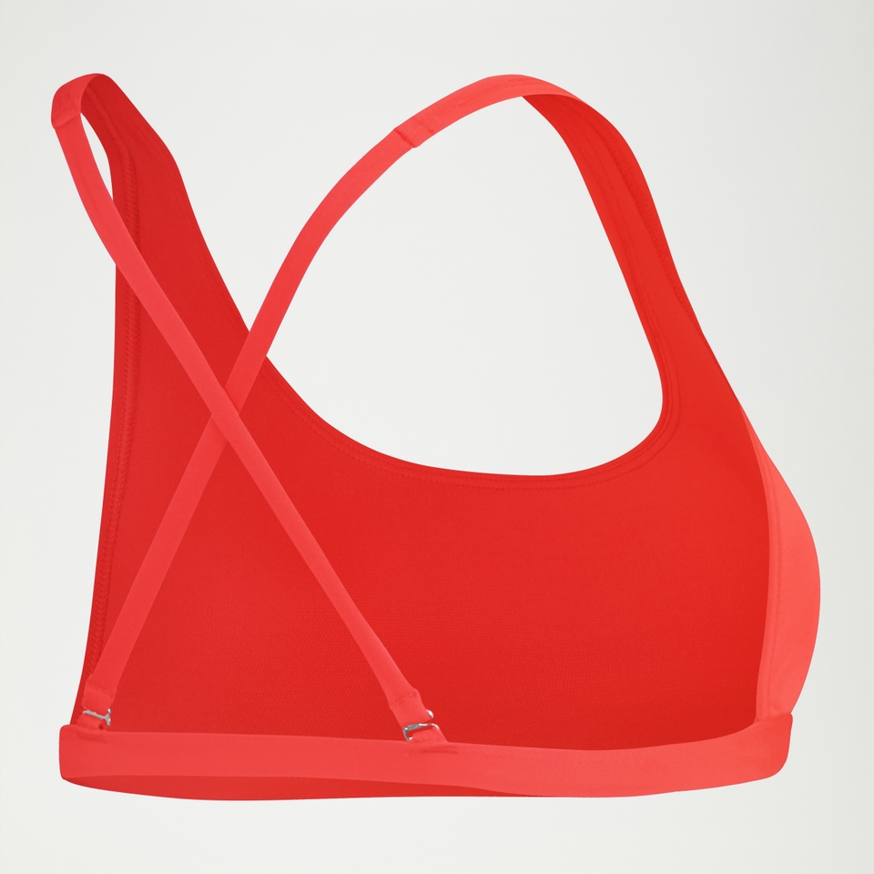 Rotes FLU3NTE Solid Convertible Bikinioberteil