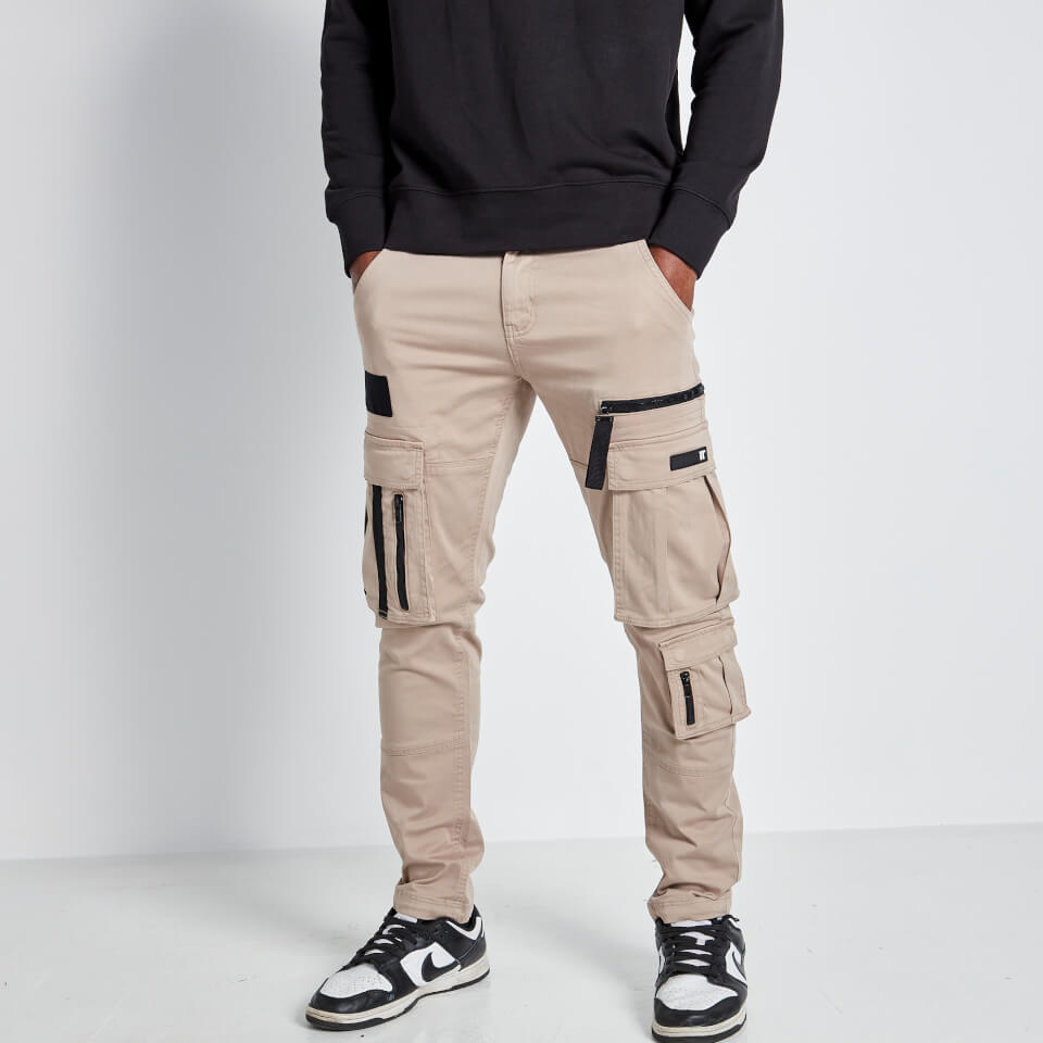 11 Degrees Adjustable Cuff Cargo Pants Stone 11 Degrees