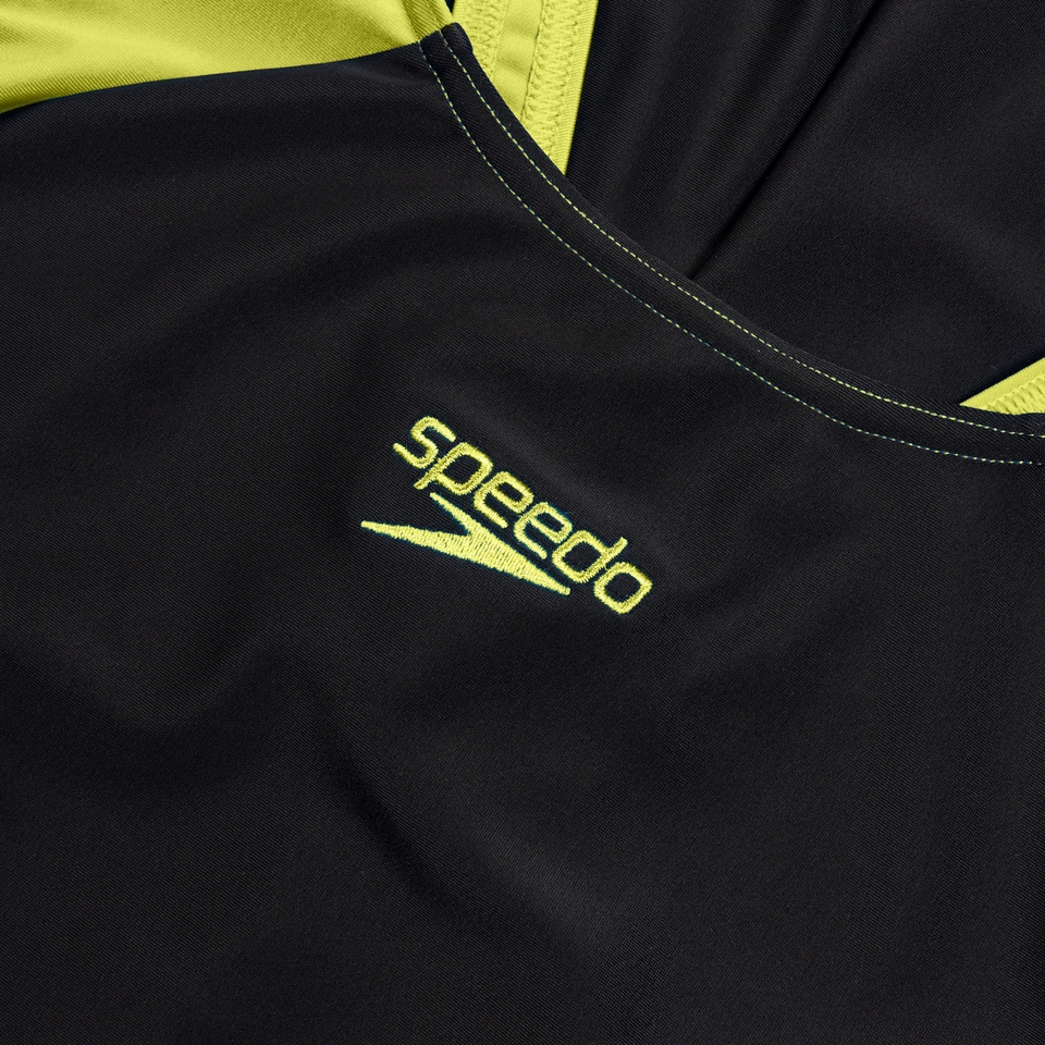 Women's Colourblock Muscleback Black/Yellow