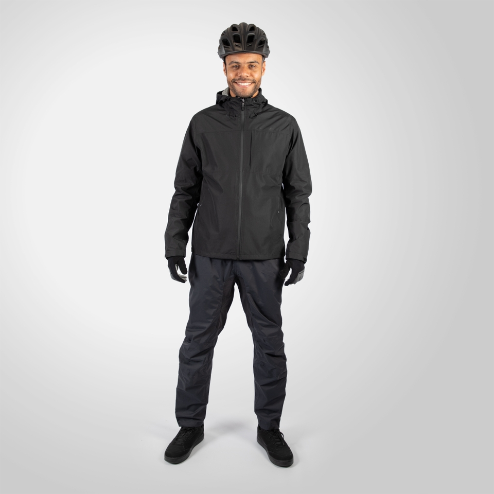 Hummvee 3-in-1 Wasserdichte Jacke für Herren - Schwarz