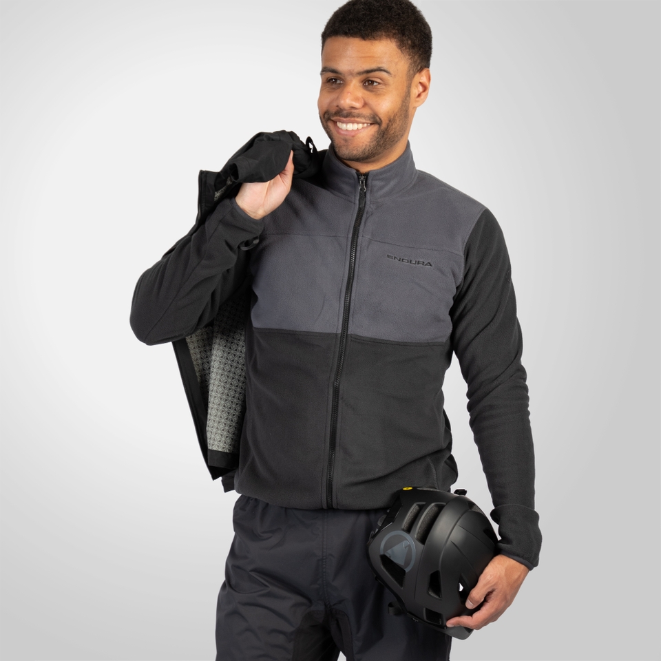 Hummvee 3-in-1 Wasserdichte Jacke für Herren - Schwarz