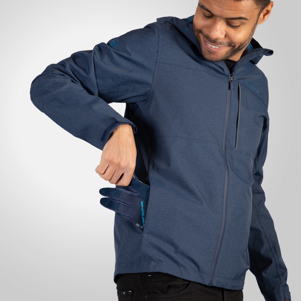 Hummvee Wasserdichte Kapuzenjacke für Herren - Ink Blue