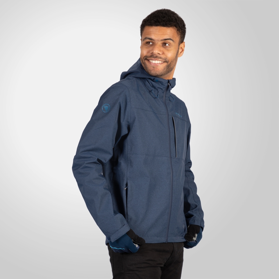 Hummvee Wasserdichte Kapuzenjacke für Herren - Ink Blue