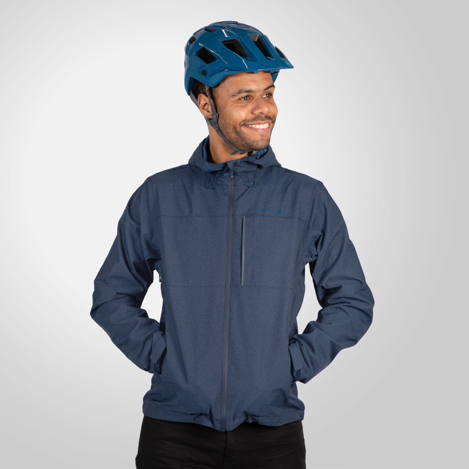 Hummvee Wasserdichte Kapuzenjacke für Herren - Ink Blue
