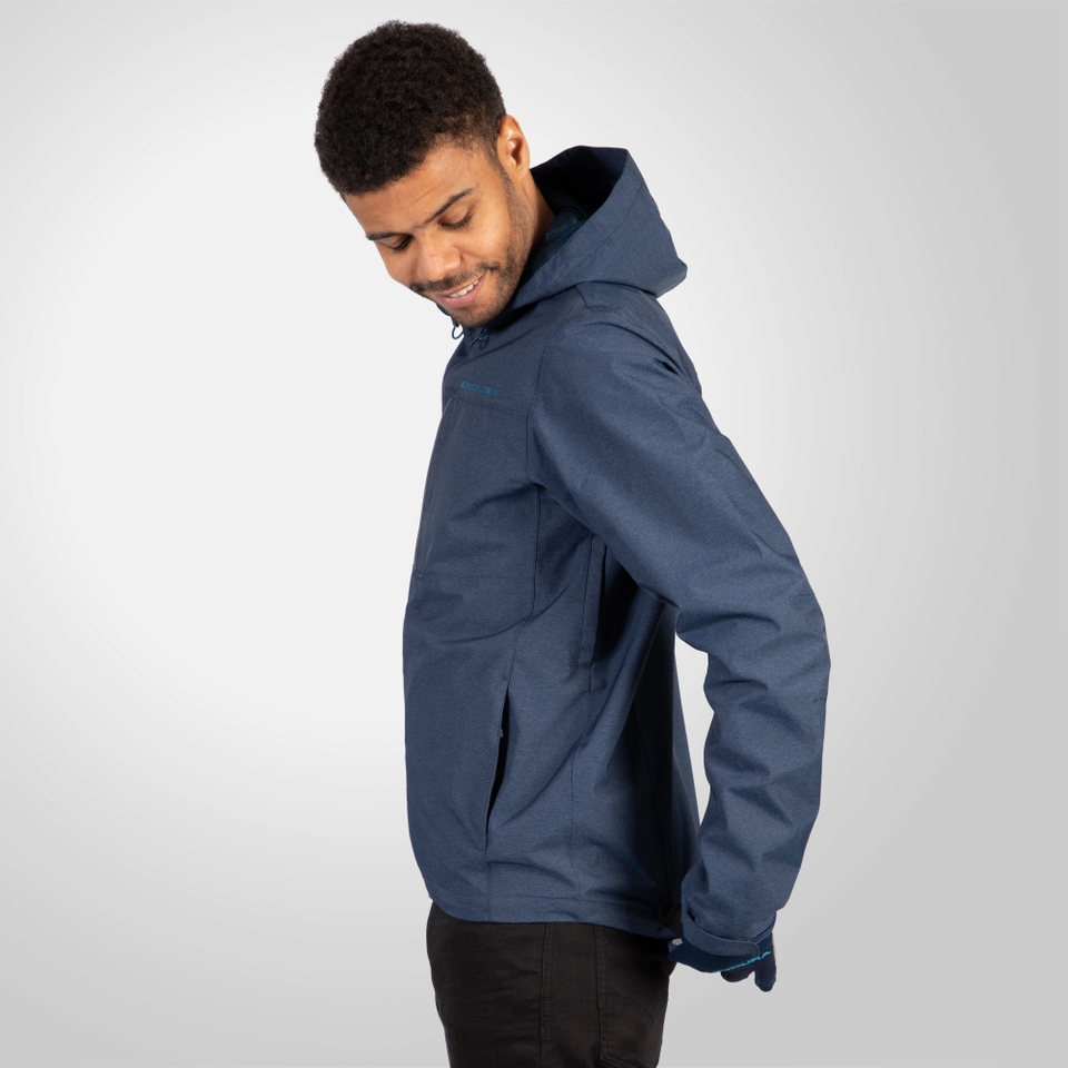 Men s Hummvee Waterproof Hooded Jacket Ink Blue