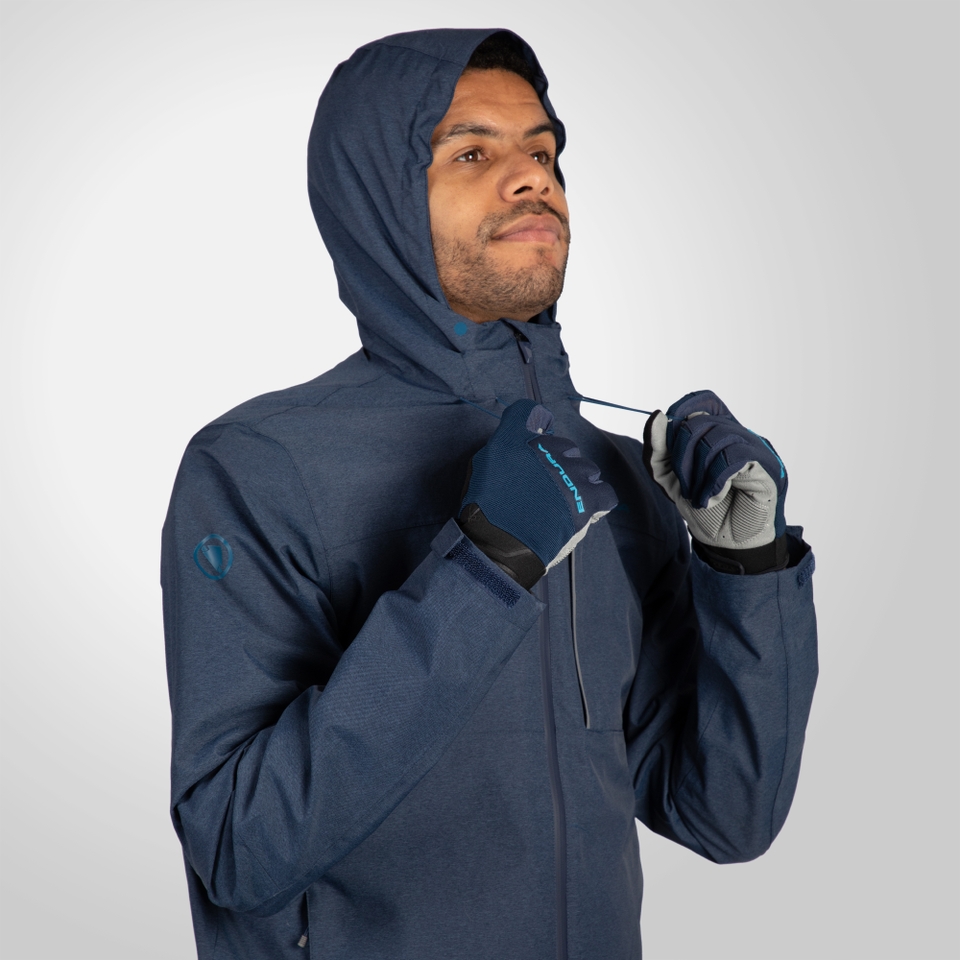 Hummvee Wasserdichte Kapuzenjacke für Herren - Ink Blue