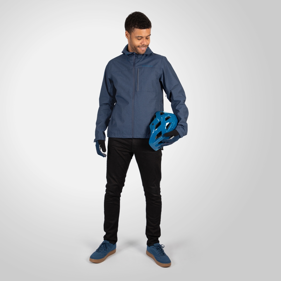 Hummvee Wasserdichte Kapuzenjacke für Herren - Ink Blue