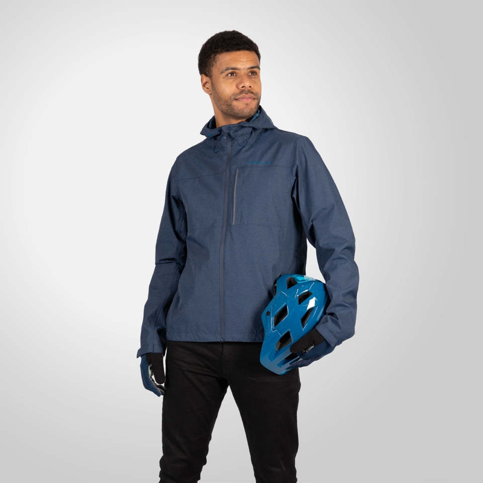 Hummvee Wasserdichte Kapuzenjacke für Herren - Ink Blue
