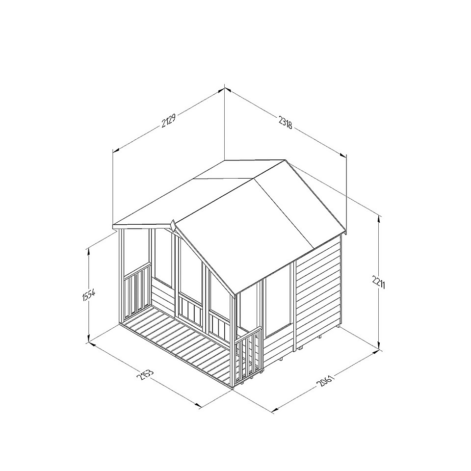 Oakley Overlap  Apex Summerhouse 7x7 (Installed)