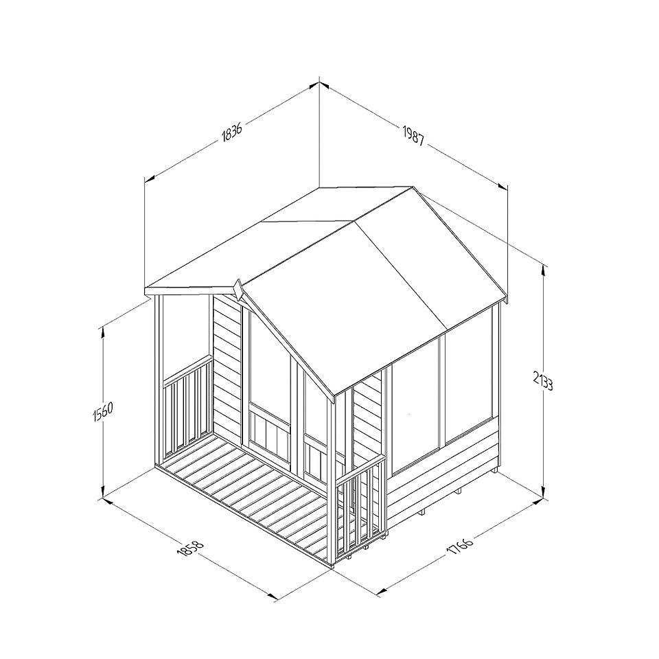 Oakley Overlap  Apex Summerhouse 6x6 (Installed)
