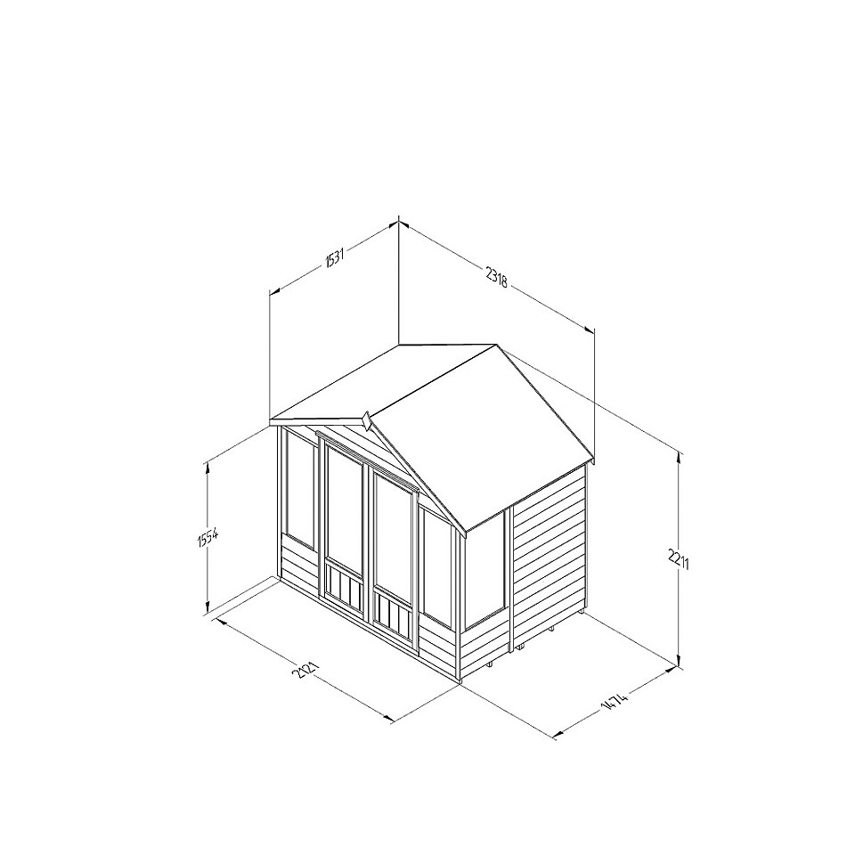Oakley Overlap  Apex Summerhouse 7x5 (Installed)