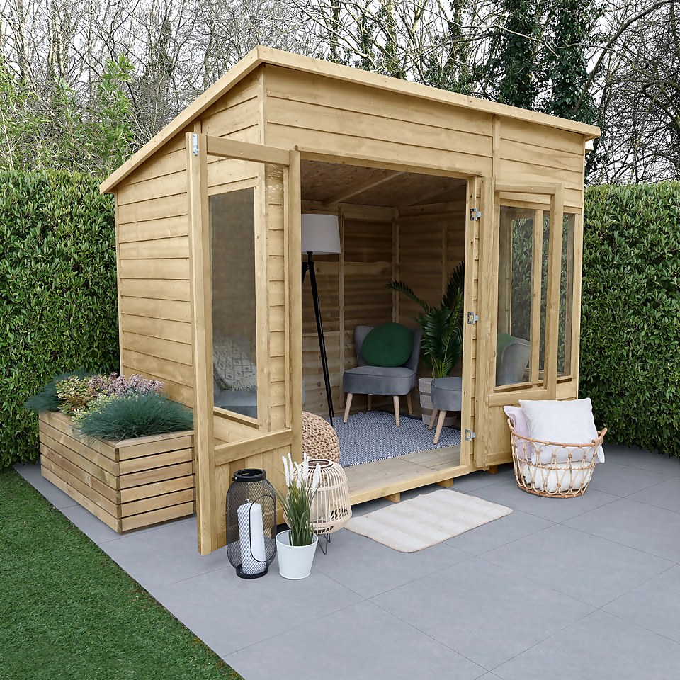 Oakley Overlap  Pent Summerhouse 8x6 (Home Delivery)