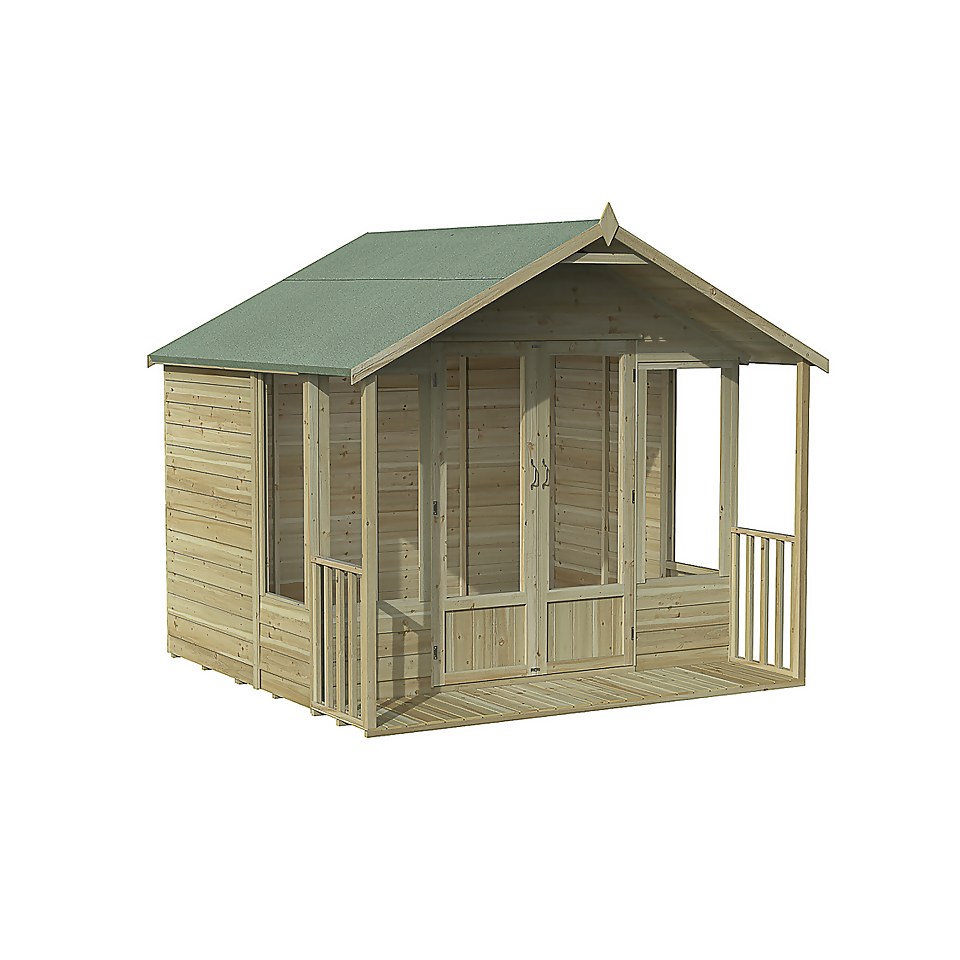 Oakley Overlap  Apex Summerhouse 8x8 (Home Delivery)