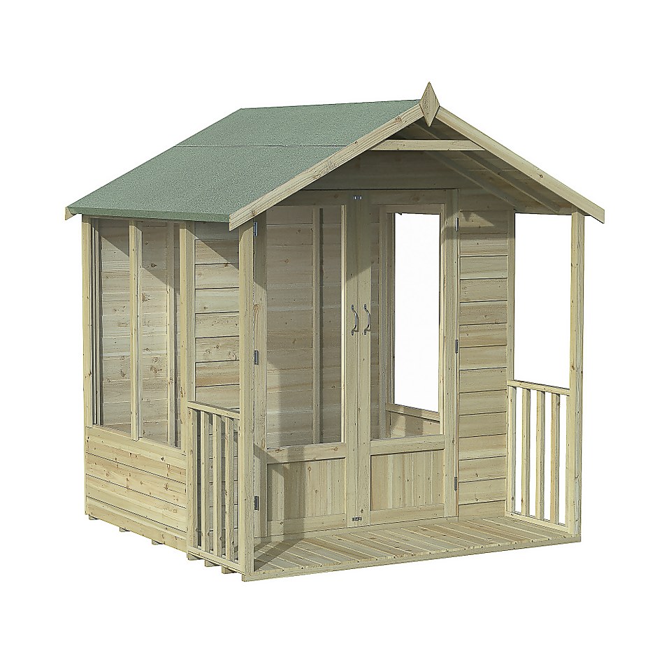 Oakley Overlap  Apex Summerhouse 6x6 (Home Delivery)