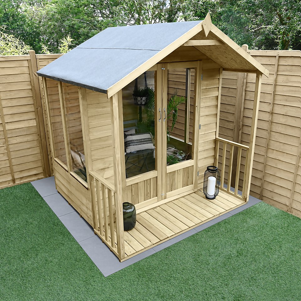 Oakley Overlap  Apex Summerhouse 6x6 (Home Delivery)