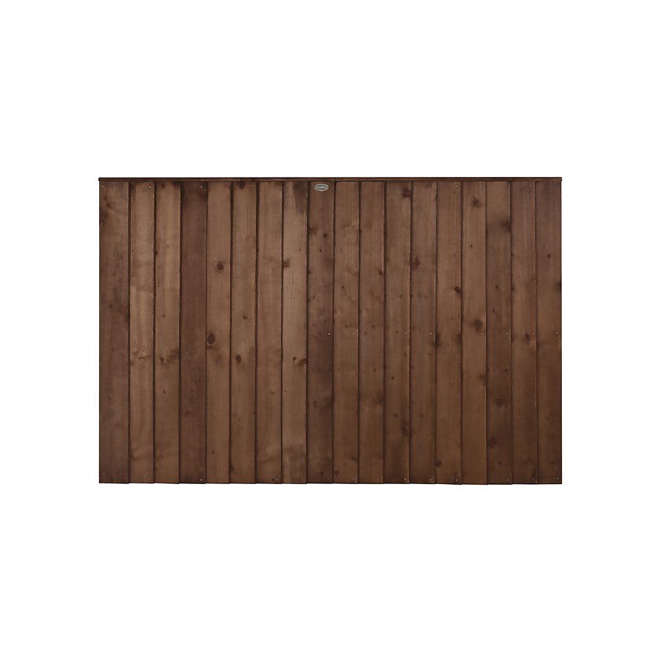 6ft x 4ft (1.828m x 1.218m) Pressure Treated Brown Pressure Treated Closeboard Fence Panel - Pack of 3 (Home Delivery)