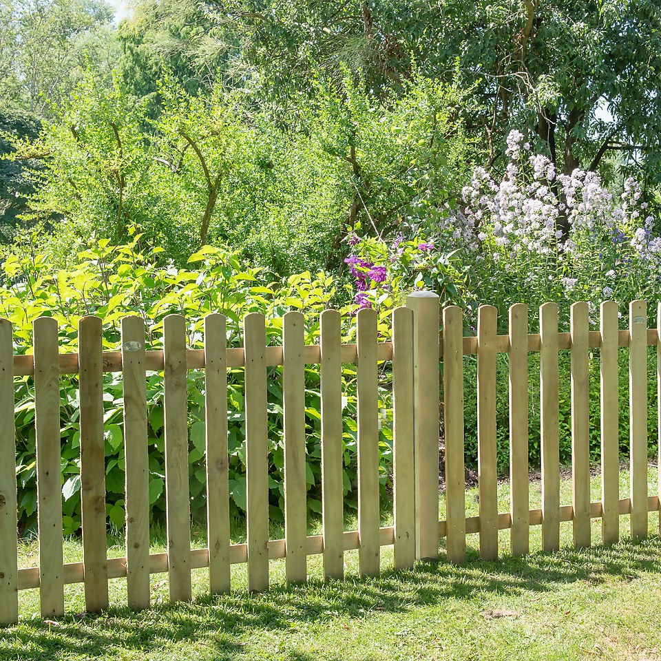 6ft x 3ft (1.8m x 0.9m) Pressure Treated Heavy Duty Pale Fence Panel - Pack of 4 (Home Delivery)