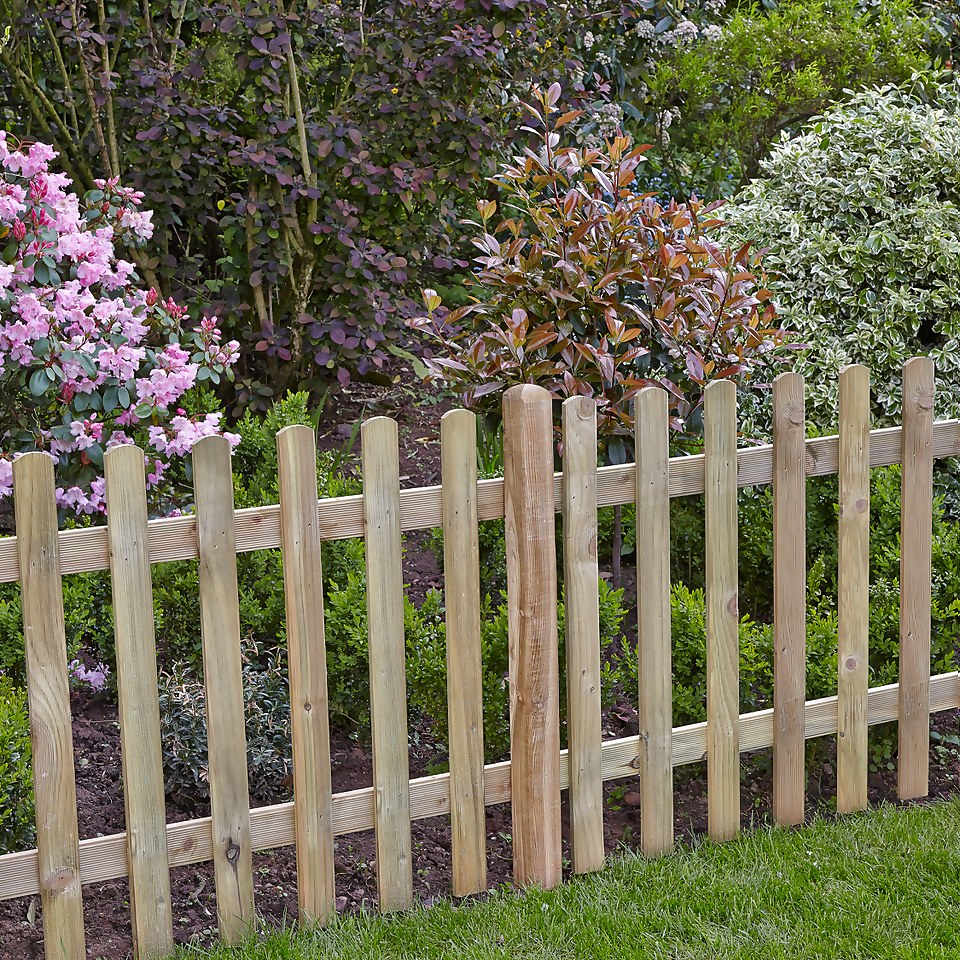 6ft x 3ft (1.83m x 0.9m) Pressure Treated Ultima Pale Picket Fence Panel - Pack of 4 (Home Delivery)