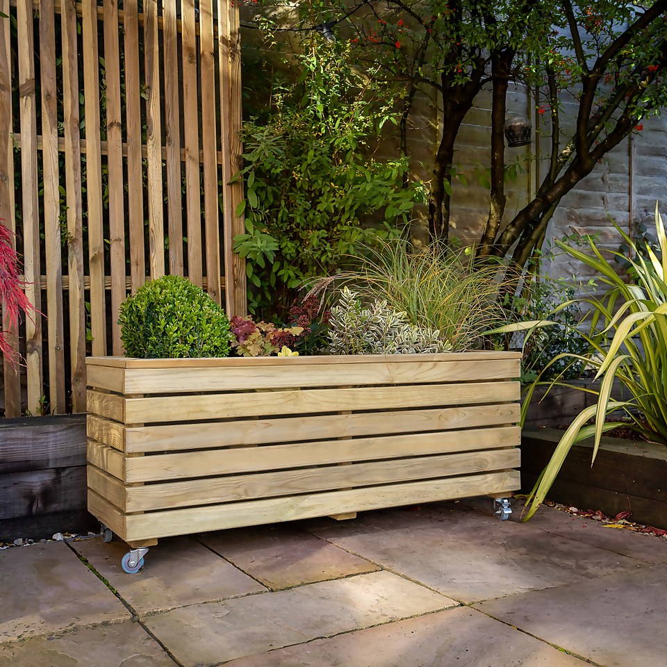 Linear Planter - Long with Wheels (Home Delivery)